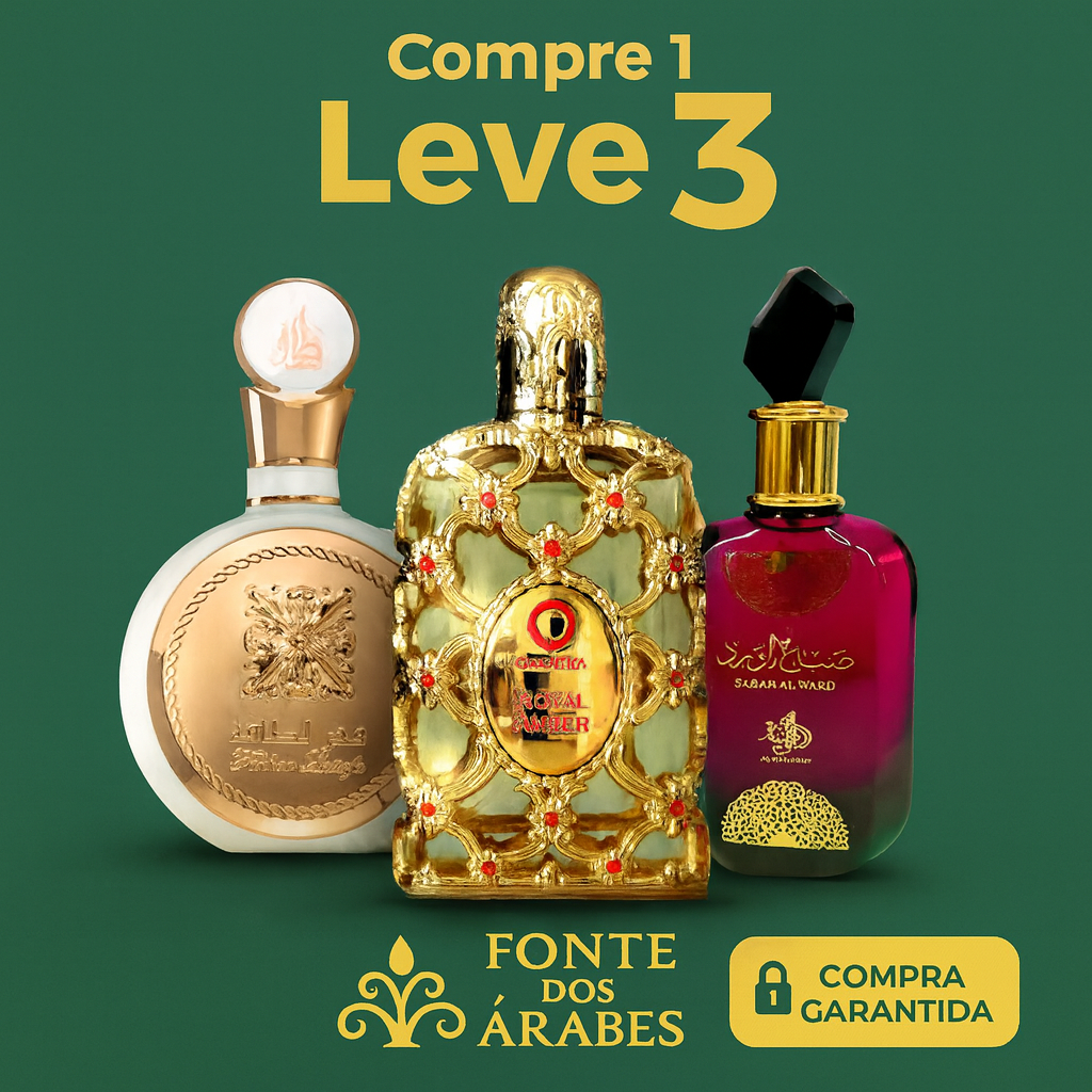PROMOÇÃO COMPRE 1 LEVE 3 - Sabah Al Ward | Fakhar Rose | Royal Amber - 100ml Cada | Feminino